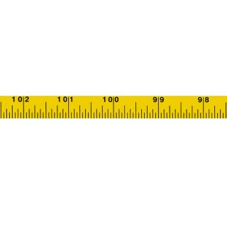 Skalenbandmaß Duplexteilung - 200inches - 13mm - rl - gelb
