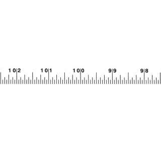 Skalenbandmaß Duplexteilung - 200inches - 13mm - rl - weiß