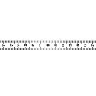 Skalenbandmaß Duplexteilung - 40-0-40 - 13mm -  lr-steigend -  weiß