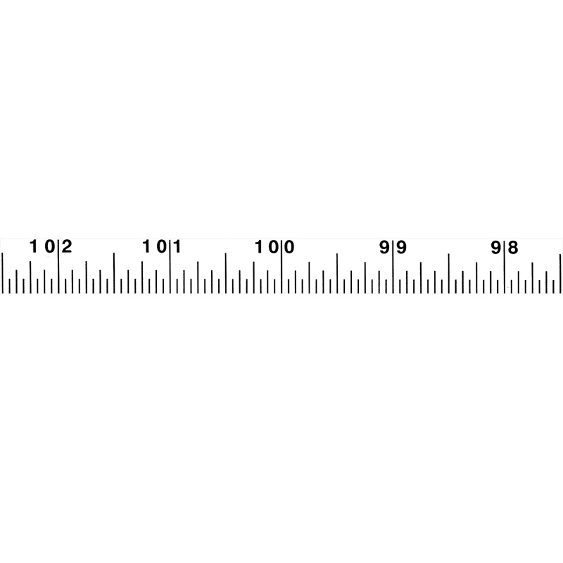 Skalenbandmaß Stahl Bandmaß links rechts 0,3-20m weiß Duplexteilung Maßband 